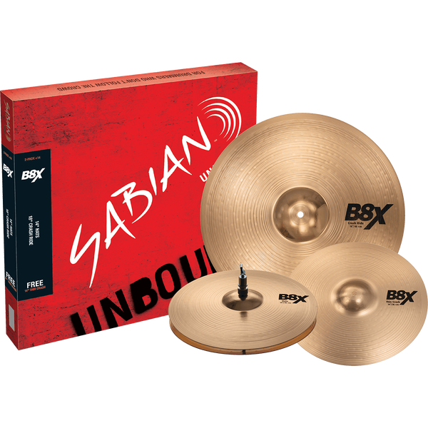 Sabian B8X pack de 3 cymbales