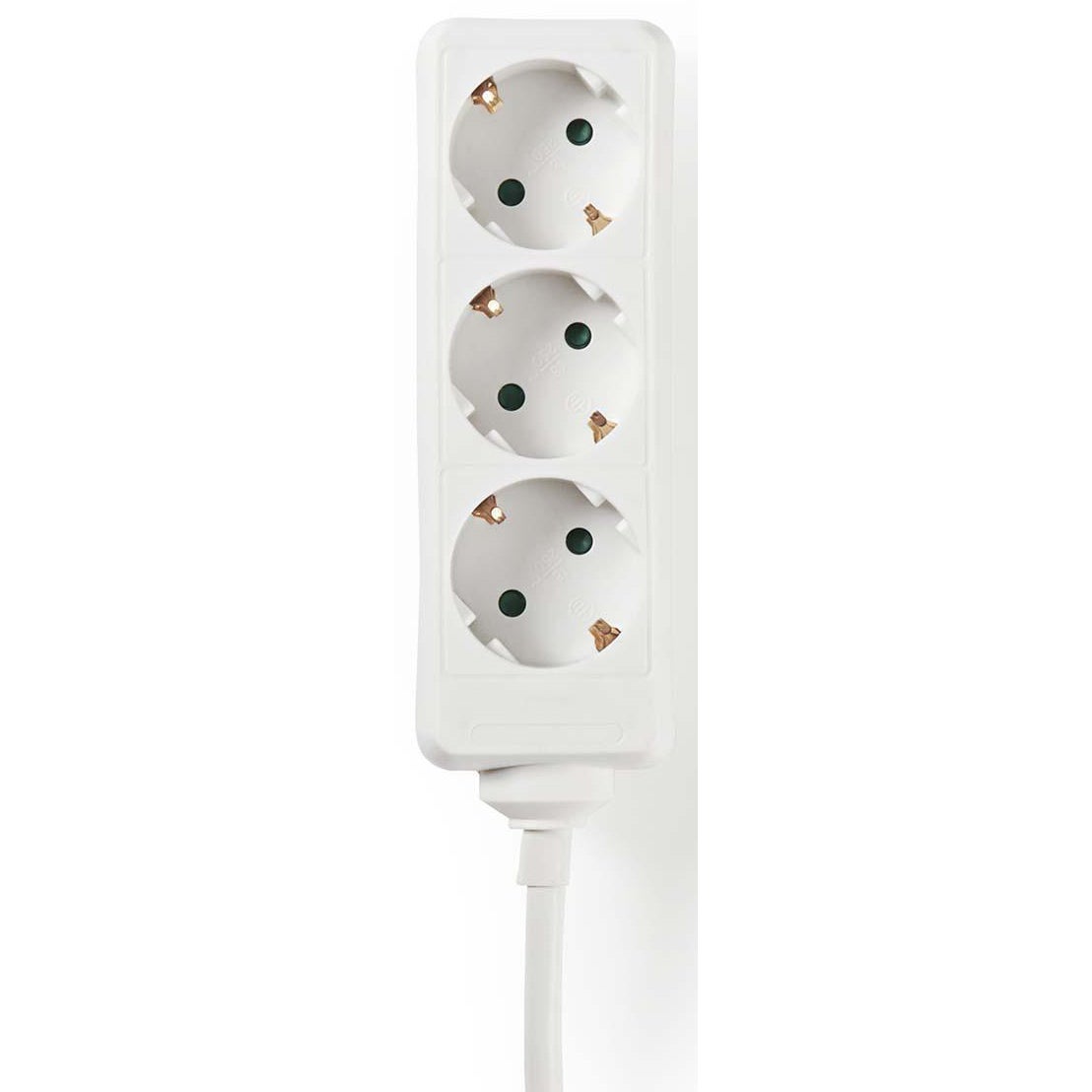 Nedis EXSO330F1WT Three-Way Power Strip with Child-Proof Sockets, 3m, White