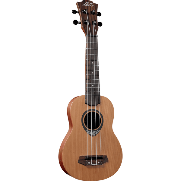 LAG Guitars Tiki Uku 130 TKU130S ukulele soprano Thinline avec housse