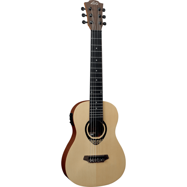 LAG Guitars Travel Tiki 150 TKT150E Tiki Uku Mini Guitar Electro-Acoustic Travel Guitar with Gig Bag