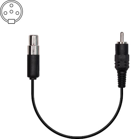 Catchbox Mod Shure Cable RCA - T4AF for Shure Systems