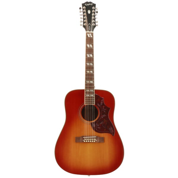 Epiphone Hummingbird 12 String Aged Cherry Sunburst Gloss Electro-Acoustic Guitar