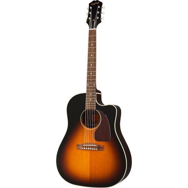 Epiphone Inspired by Gibson J-45 Cutaway Aged Vintage Sunburst Gloss Electro-Acoustic Guitar