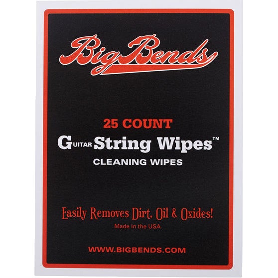 Big Bends Guitar String Wipes 25ct (Pack of 25)