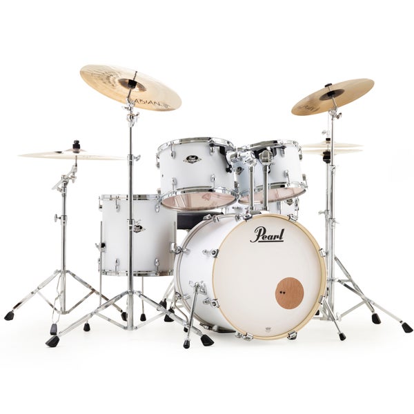 Pearl EXX725BR/C735 Export Matte White 5-Piece Drum Kit
