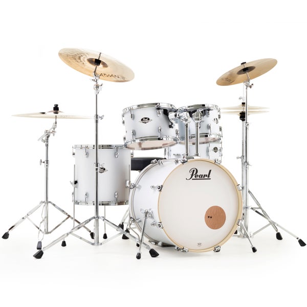 Pearl EXX725SBR/C735 Export Matte White 5-Piece Drum Kit