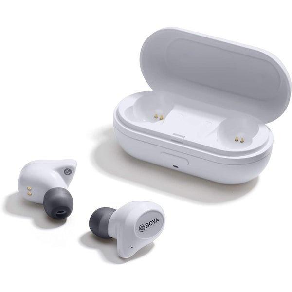 Boya BY-AP1 écouteurs intra-auriculaires stéréo sans fil + chargeur (blanc)