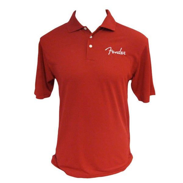 Fender Logo Polo röd S