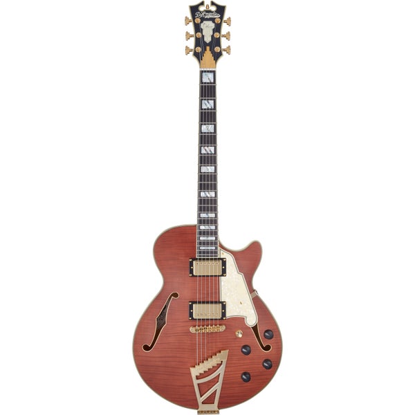 D'Angelico Deluxe SS Matte Walnut Limited Edition Semi-Acoustic Guitar with Case