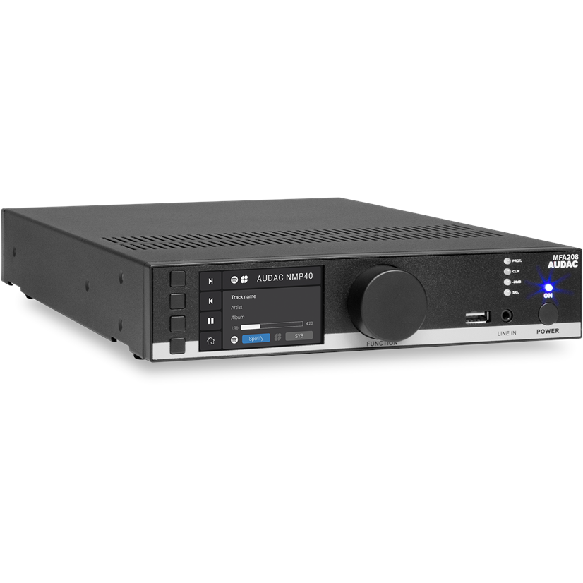 Mfa208 Audac MFA208 70/100V Stereo Amplifier | Bax Music