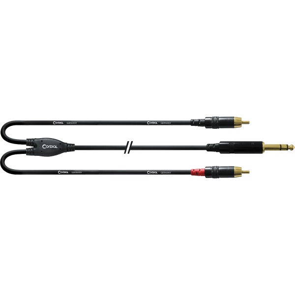 Cordial CFY3VCC Intro TRS Mini-Jack to 6.3x RCA, 3m (Black)