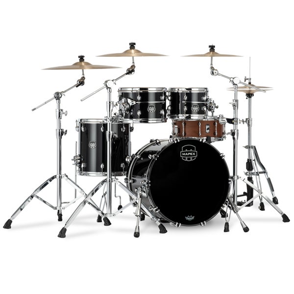 Mapex SE504X Saturn Evolution Maple Fusion Piano Black 4-Piece Shell Set