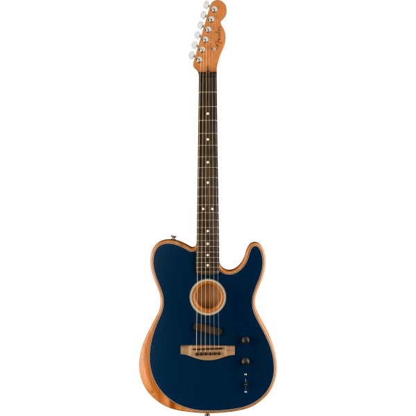 Fender American Acoustasonic Telecaster Steel Blue guitare électro-acoustique avec housse
