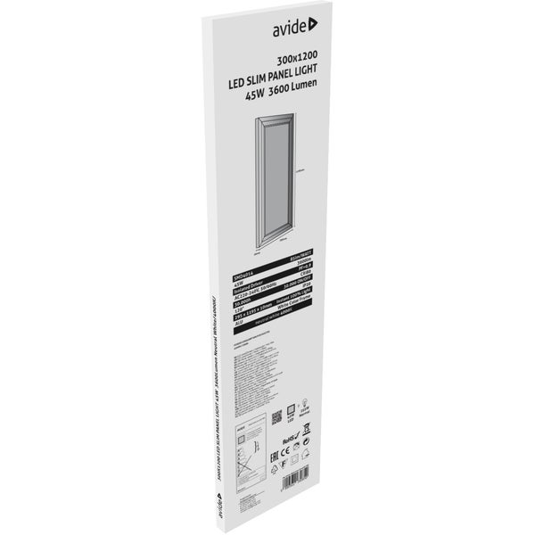 Avide LED Slim Panel 300x1200x10mm 45W NW Installation Panel