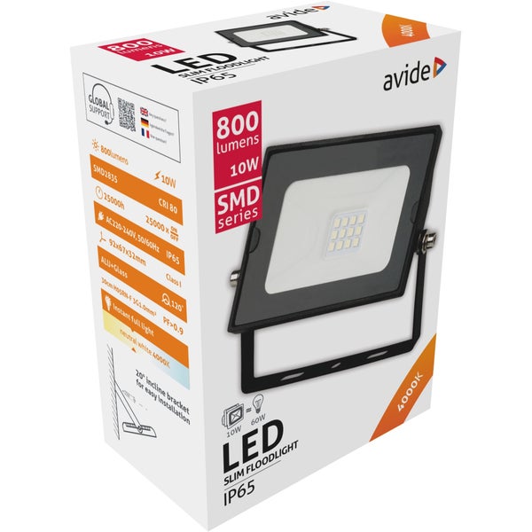 Avide LED Flood Light Slim SMD 10W NW