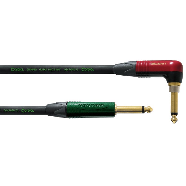 Cordial CRI9RP-SILENT ROAD Right-Angled/Straight Silent Jack Cable, 9m