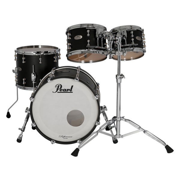 Pearl RFP904XEP/C124 Reference Pure Matte Black 4-Piece Shell Set