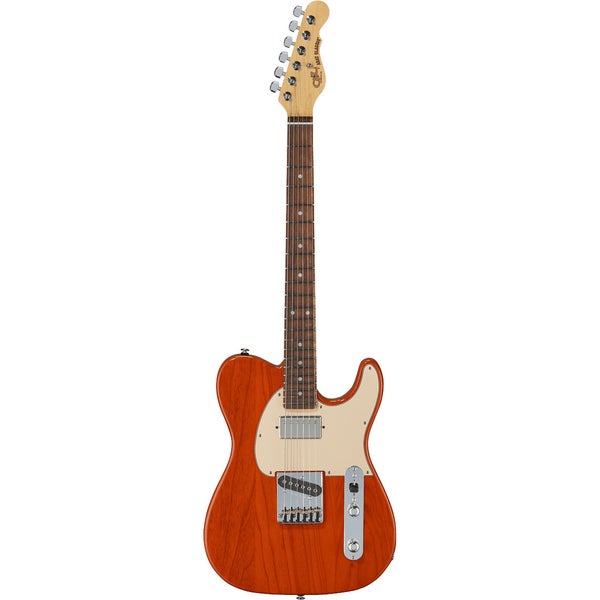 G&L Fullerton Deluxe ASAT Classic Bluesboy Clear Orange RW Electric Guitar with Deluxe Gig Bag