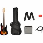 Squier Affinity Series Precision Bass PJ Pack IL 3-Color Sunburst pack débutant basse électrique