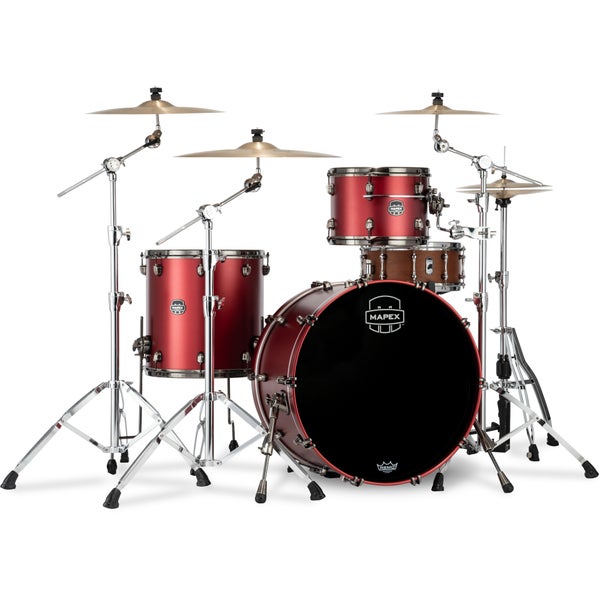 Mapex SE446XHBPA Saturn Evo. Hybrid Rock Powerhouse Tuscan Red 3-Piece Shell Set