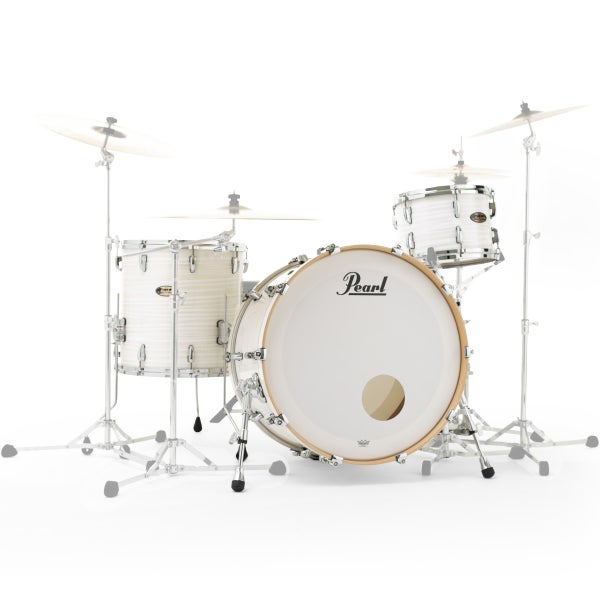 Pearl Masters Maple/Gum 3-Piece Shell Set, 13, 16, 24-inch (Silver White Swirl)
