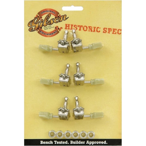 Gibson Deluxe Reissue-Style Tuner Set Nickel mécaniques guitare (lot de 6)