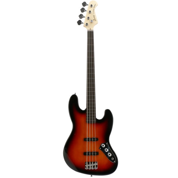 Fazley FJB218SB-FL Sunburst basse électrique sans frettes