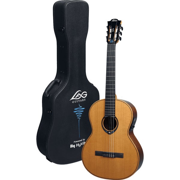 LAG Guitars Classic HyVibe 15 CLHV15E Left-Handed Electro-Acoustic Classical Guitar w. Built-In Effects