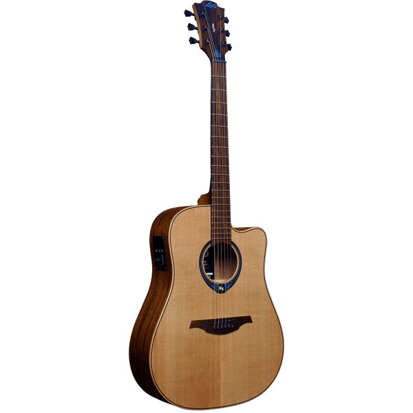 LAG Guitars Tramontane HyVibe 10 THV10DCE-LB Satin Electro-Acoustic Guitar with Built-In Effects and Bluetooth