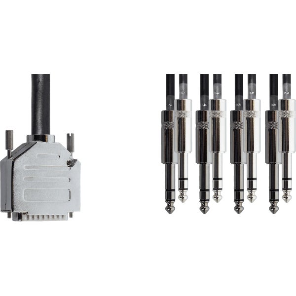 Cordial EFD1.5DVT Sub-D to 8x TRS Jack Multicable Interface, 1.5m
