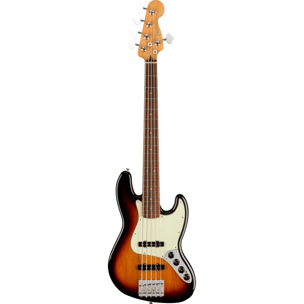 Fender Player Plus Jazz Bass V 3-Tone Sunburst PF 5-String Electric Bass with Gig Bag