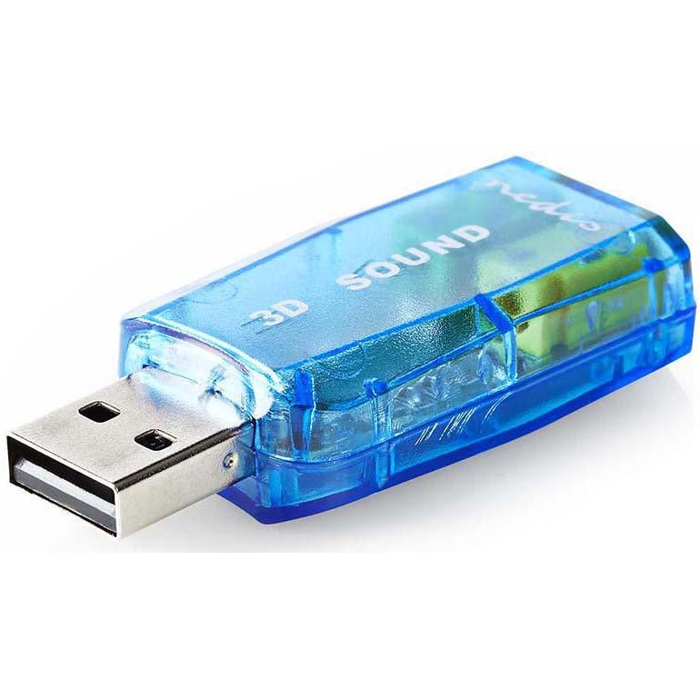 Nedis USCR10051BU Surround-Sound Card USB Stick for Windows | Bax Music