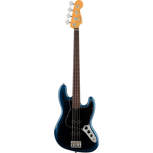 Fender American Professional II Jazz Bass FL Dark Night RW Fretless Electric Bass Guitar with Case