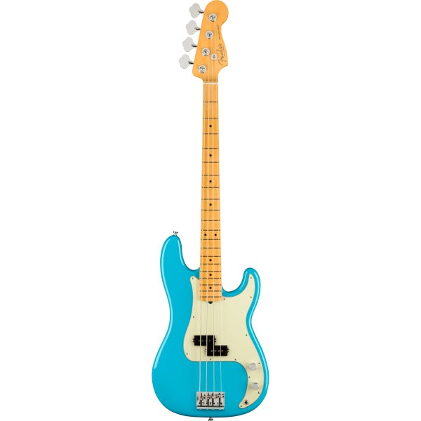 Fender American Professional II Precision Bass MN Miami Blue Electric Bass Guitar with Case