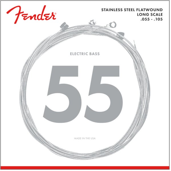 Fender 9050M Stainless 9050’s Stainless Steel Flatwound Electric Bass Guitar Strings