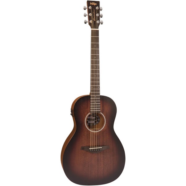 Vintage VE880WK Statesboro Parlour Whisky Sour Electro-Acoustic Guitar