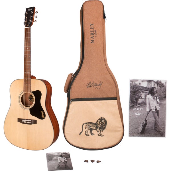 Guild A-20 Marley guitare folk acoustique avec housse et accessoires