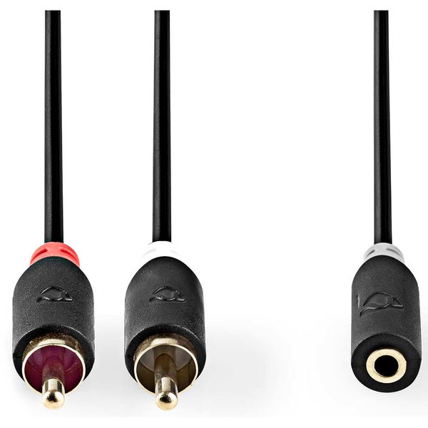 Nedis CABW22255AT10 câble audio stéréo 2x RCA mâle - jack 3,5 mm femelle 1 m
