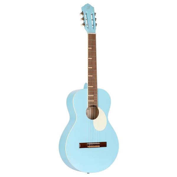 Ortega Gaucho Series RGA-SKY Sky Blue guitare classique format 4/4 avec housse