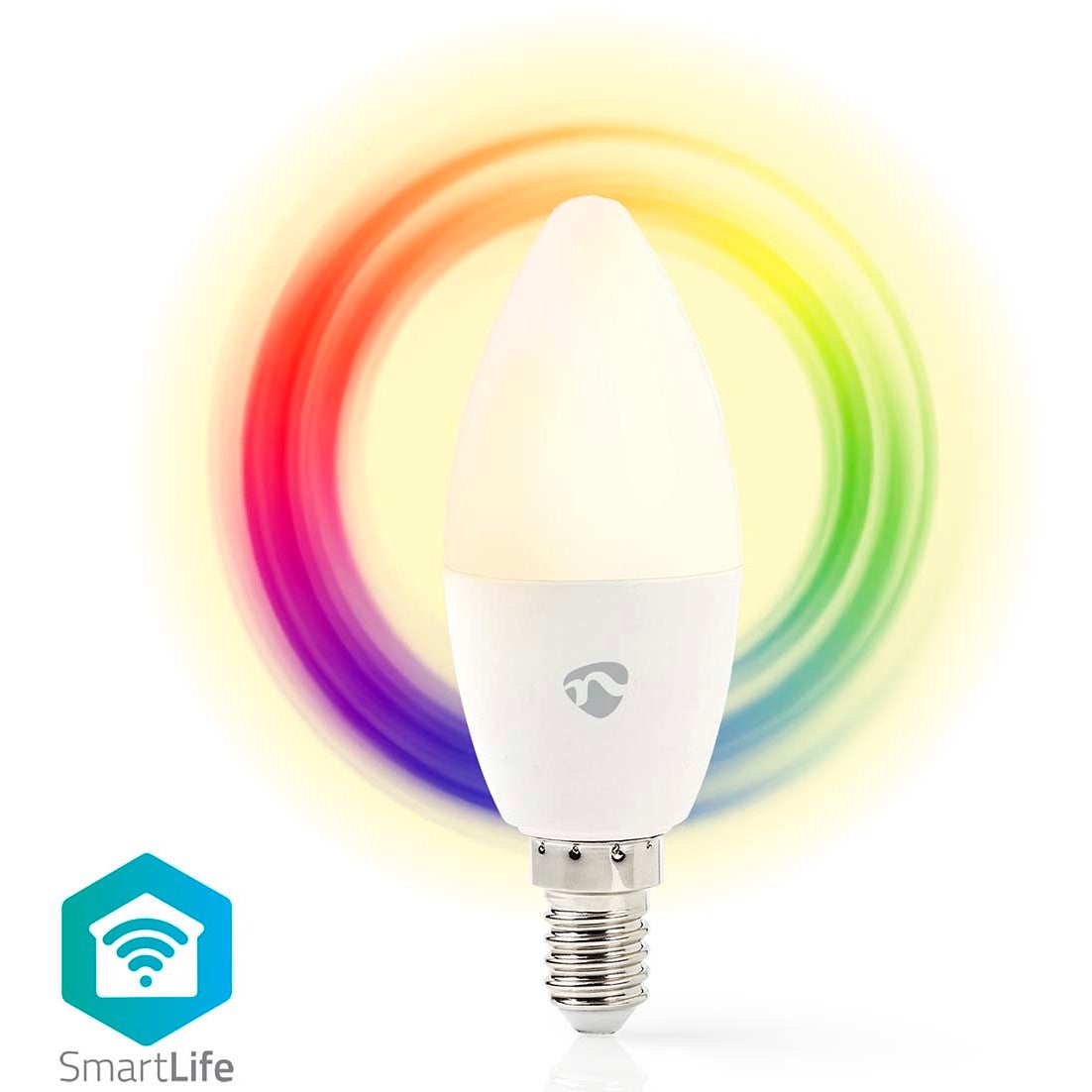 Nedis WIFILRC10E14 Smartlife Multicolour LED Bulb, E14 470lm 4.9W