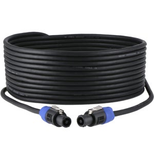 Câble Haut-parleur 25m - 2x2,5mm² CCA - Noir - Pour Home Cinéma Et Hi-fi - Câble Jumelé Facile à Installer