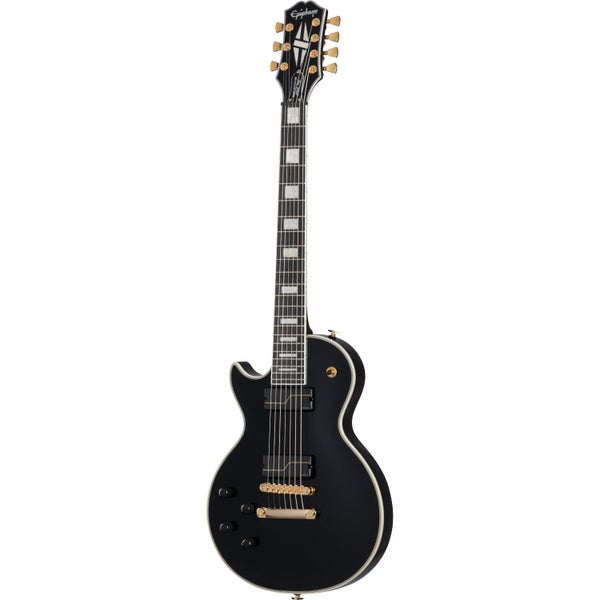 Epiphone Matt Heafy Origins Les Paul Custom 7-String LH Ebony 7-String Electric Guitar with Case