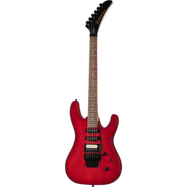 Kramer Guitars Modern Collection Striker Figured HSS Transparent Red elektrische gitaar met Floyd Rose Special