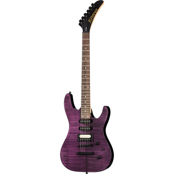 Kramer Guitars Modern Collection Striker Figured HSS Transparent Purple elektrische gitaar met LockTone Tune-O-Matic en Stop Tail