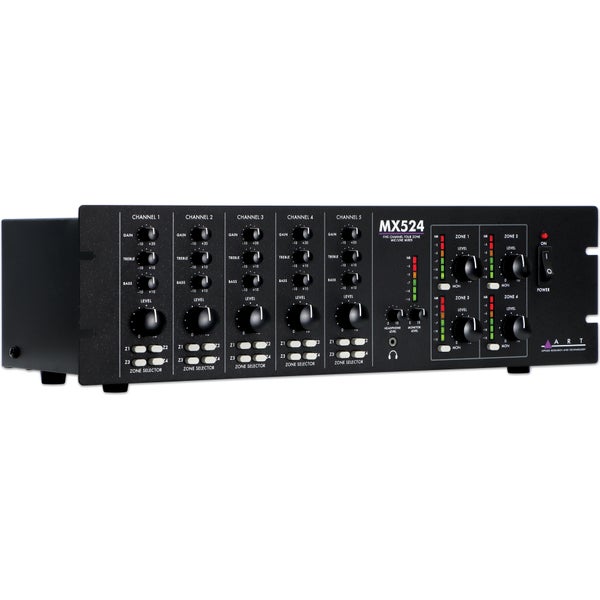 ART MX524 table de mixage mic/ligne 5 canaux 4 zones