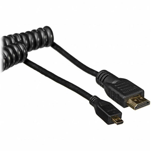 Atomos Coiled Micro-HDMI to HDMI Cable, 50-65cm (Straight Plugs)