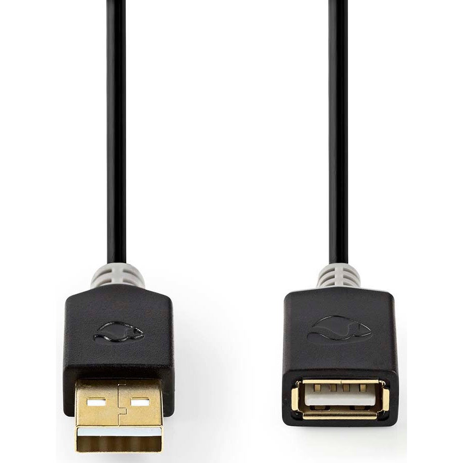 Nedis CCBW60010AT30 USB-Kabel USB 2.0 USB-A Stecker USB-A Buchse 480 Mbps Vergoldet 3.0 m Rund PVC A (3 m, USB 2.0), USB Kabel - Bild 3