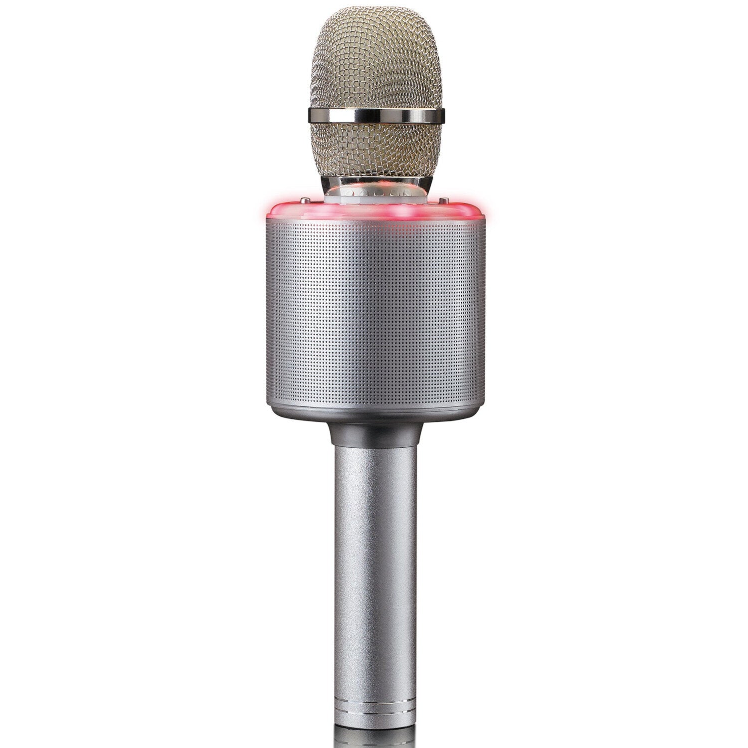 Lenco BMC-085SI Karaoke Microphone with Built-In Speaker and Lights