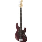 FGN Guitars J-Standard Mighty Jazz Azuki Metallic Electric Bass Guitar with Gig Bag