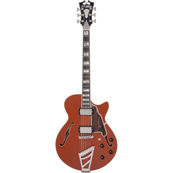 D'Angelico Deluxe SS LE Stairstep Rust Semi-Acoustic Guitar with Case